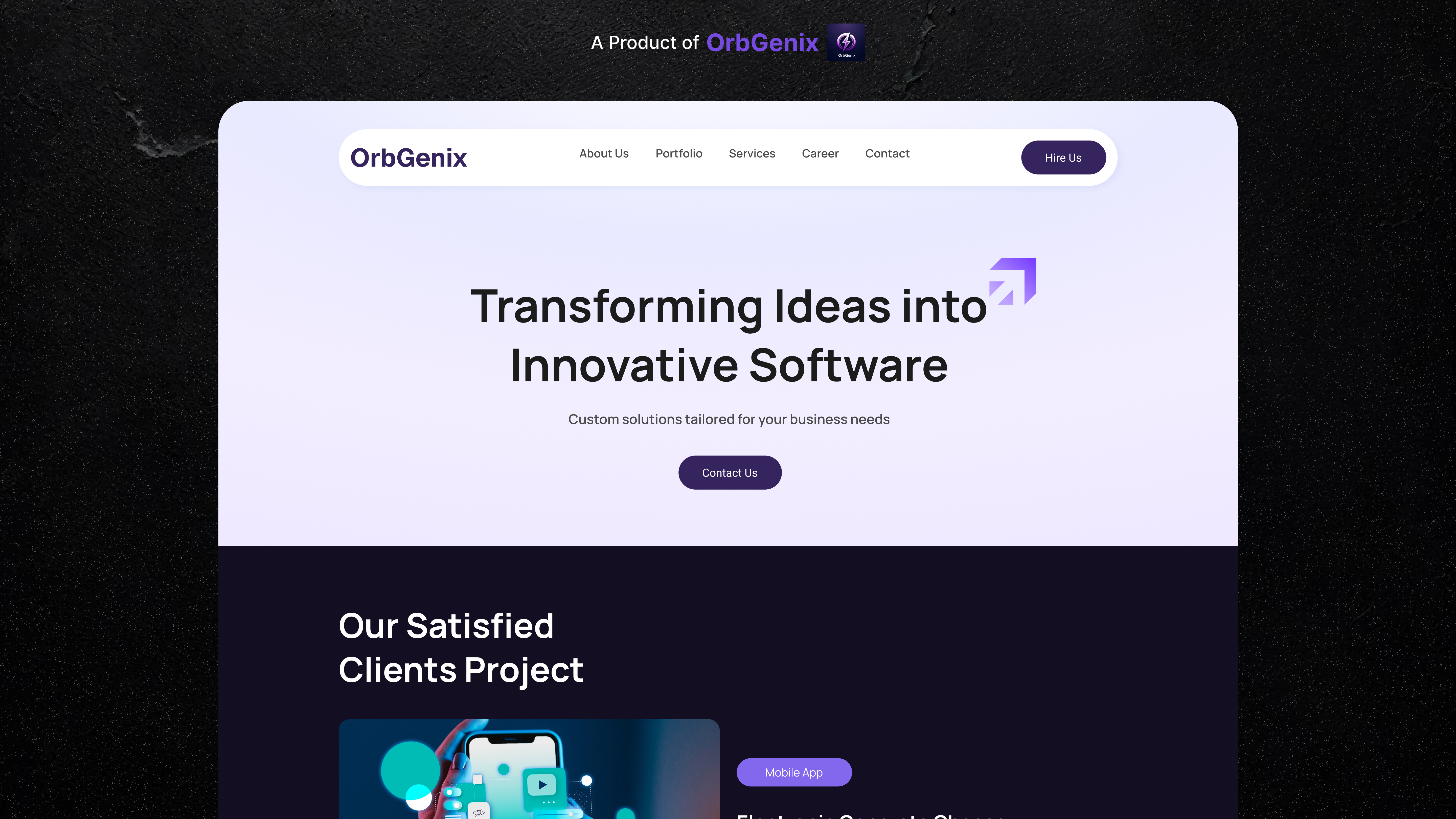 Agency Website UI Design
